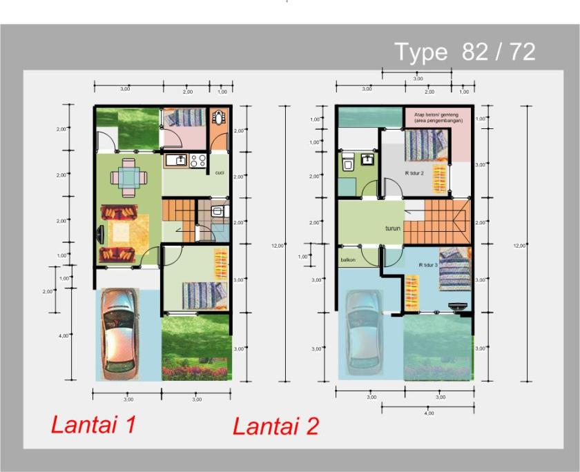 Desain Rumah Minimalis Denah Rumah Sederhana 2 Lantai Desainrumahminimalis73