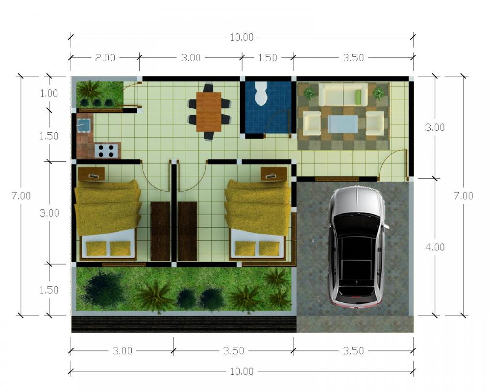 Contoh Denah Desain Rumah Minimalis Desainrumahminimalis73
