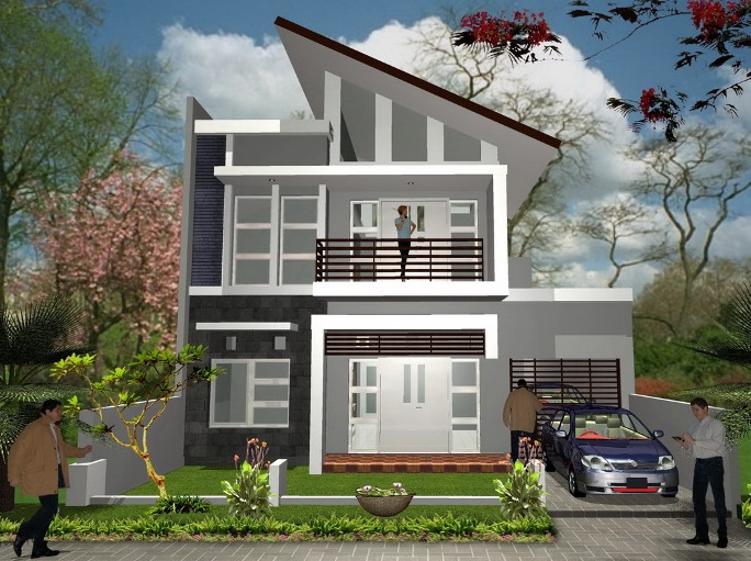 Desain Rumah 2 Lantai Desainrumahminimalis73 Miring Minimalis10 Atap